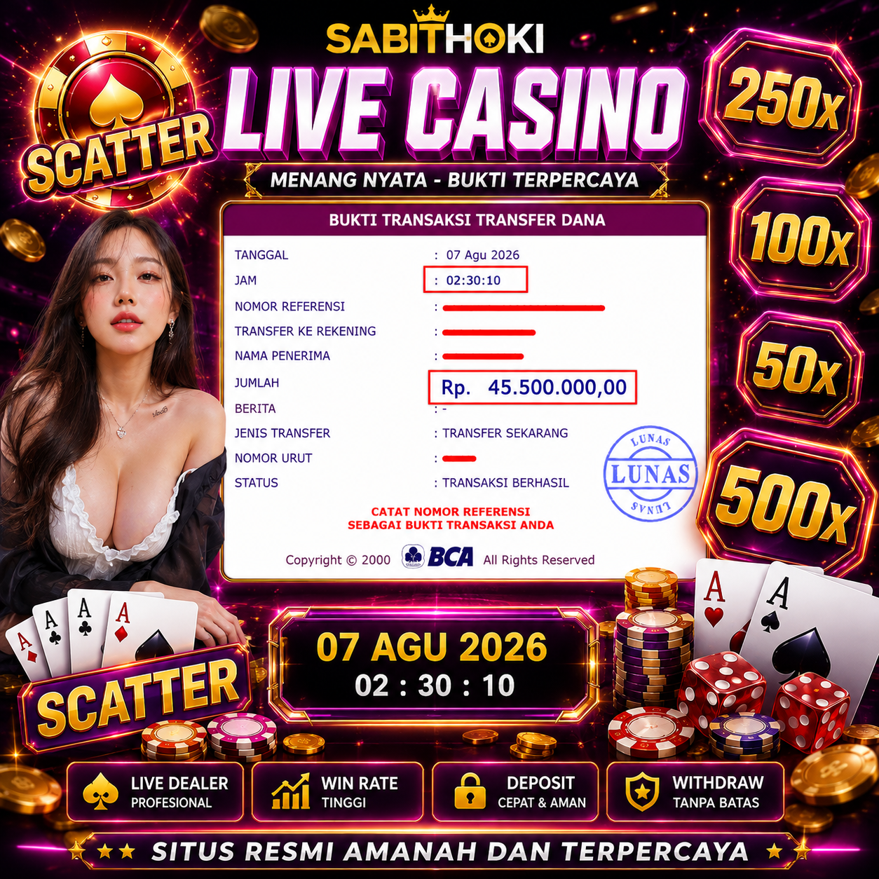 Selamat Kepada Member setia SABITHOKI telah WD RP. 45.500.000,-